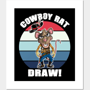 Funny Cowboy Rat Posters and Art